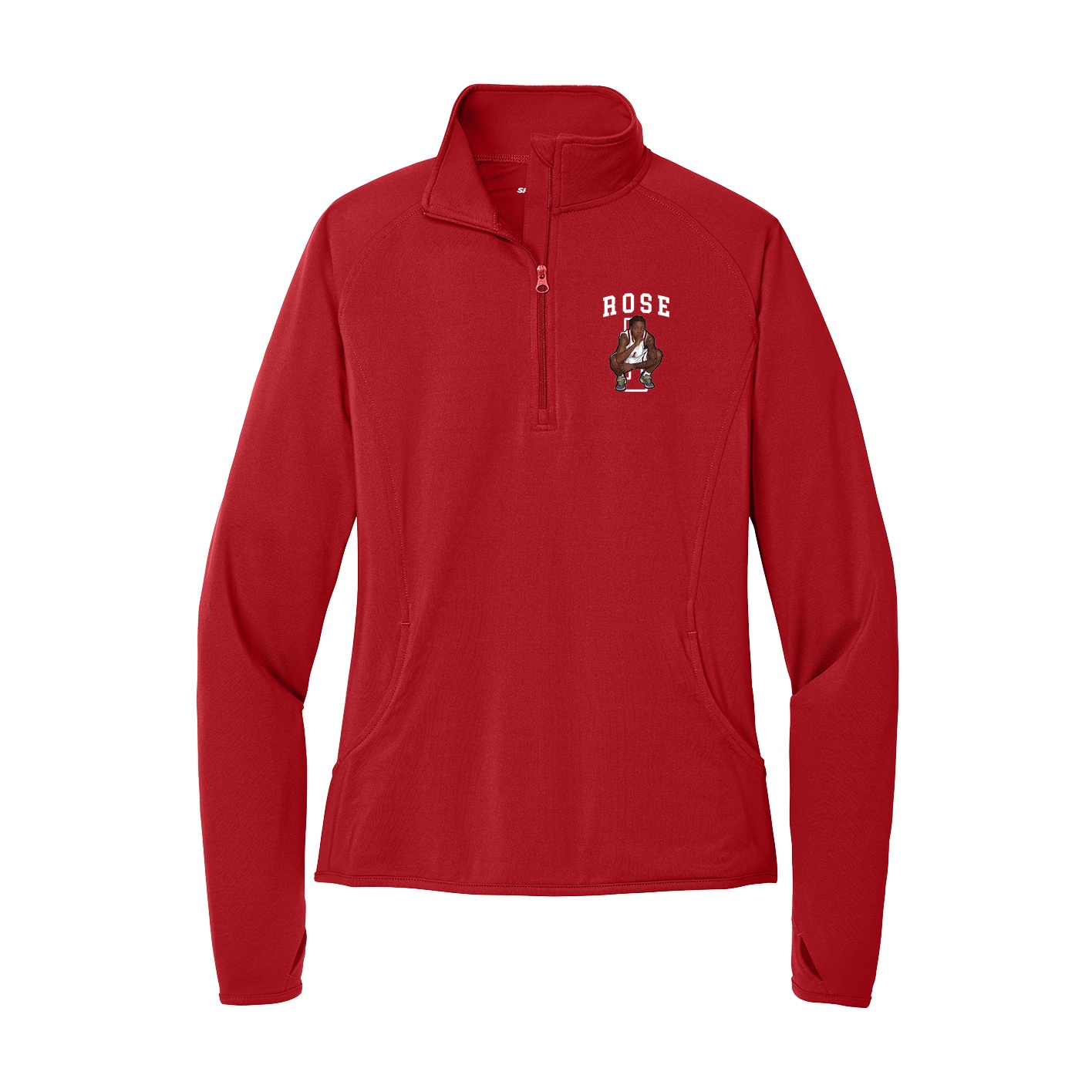 Women's Q-Zip Pullover — Shirsey in Red