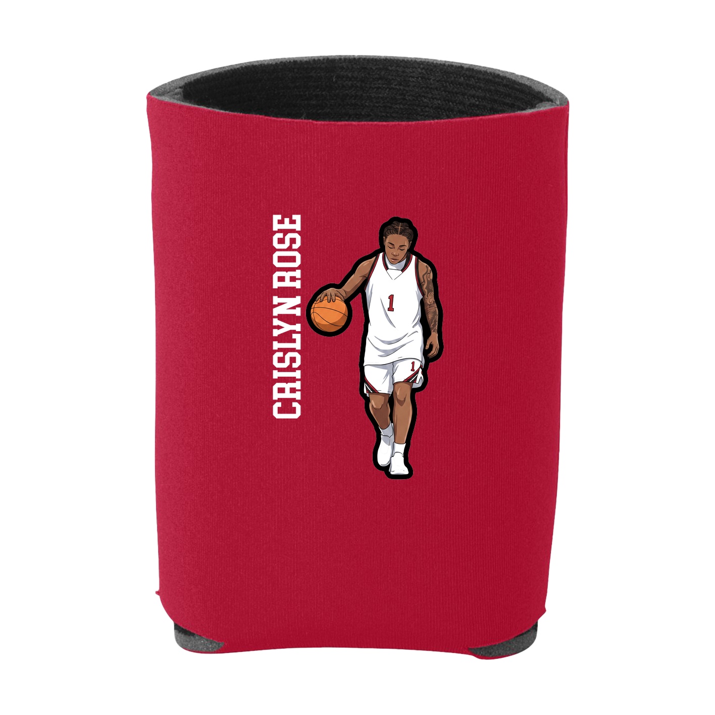 Can Holder — Name Vertical in Red