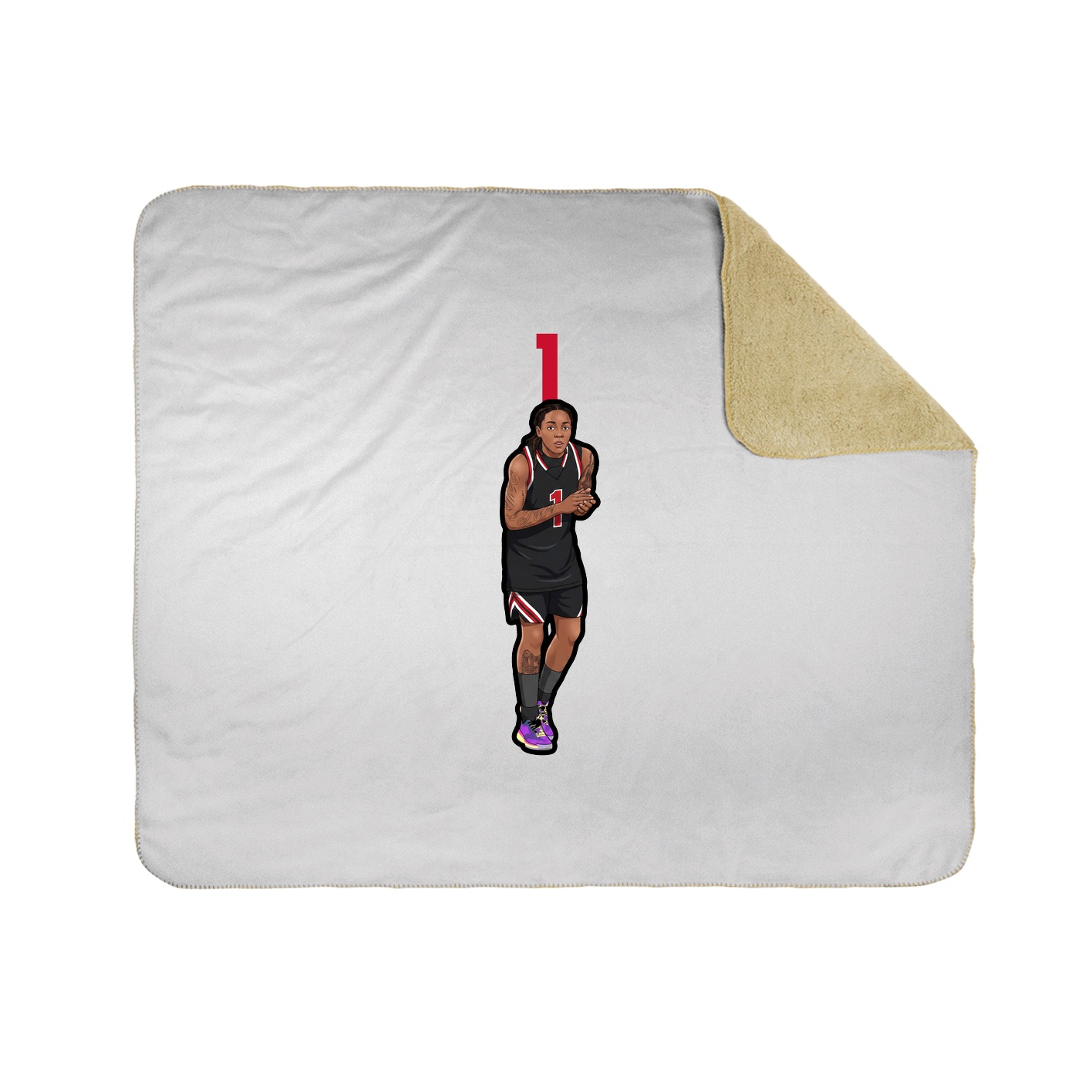 Throw Blanket — Number Top in White