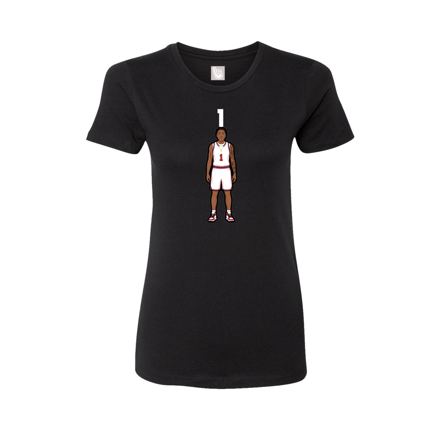 Womens Tee — Number Top in Black
