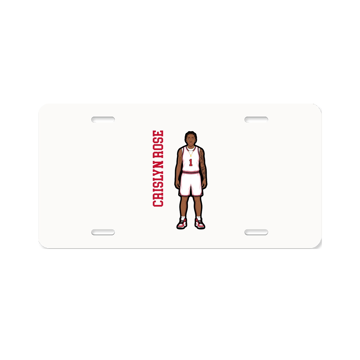 License Plate — Name Vertical in Classic