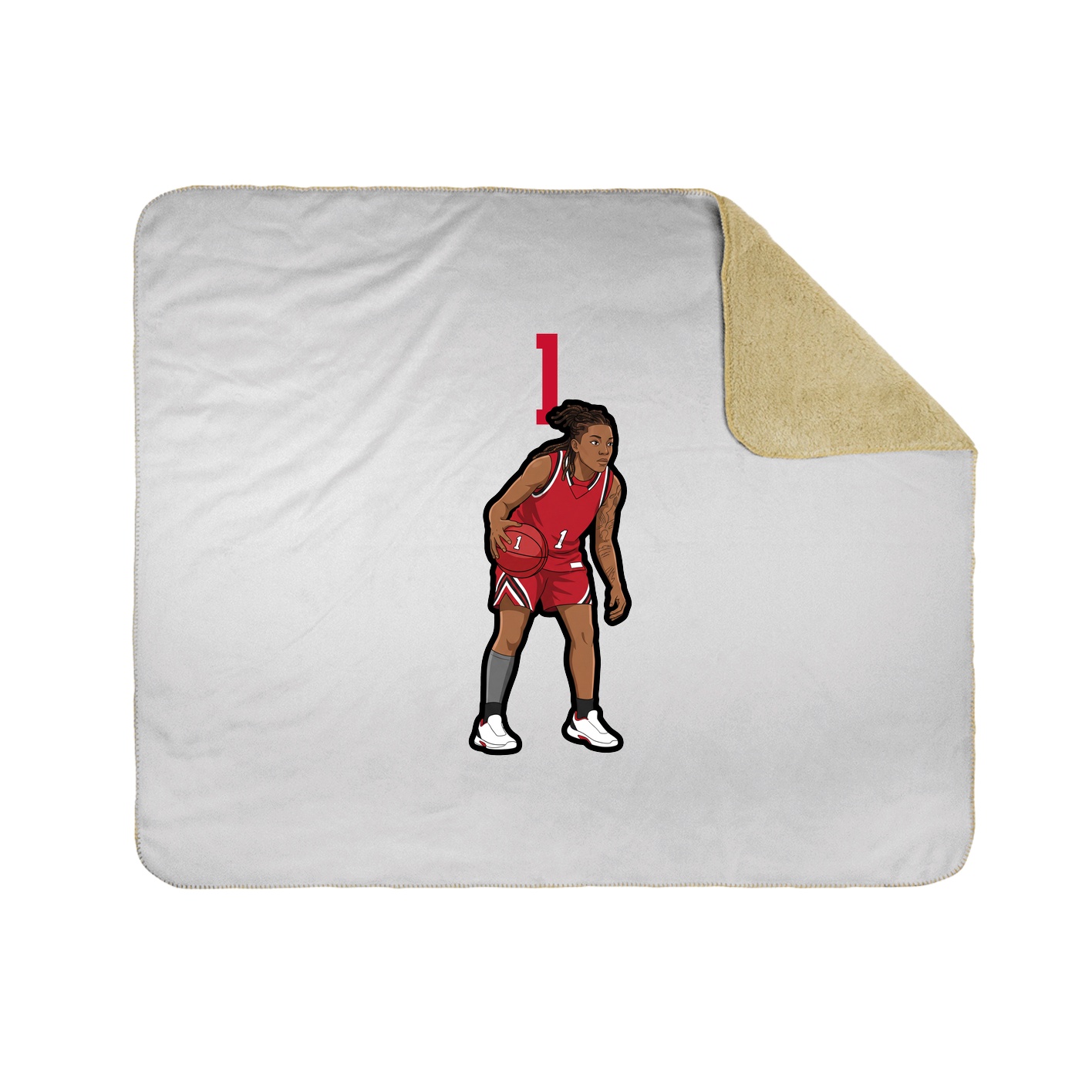Throw Blanket — Number Top in White