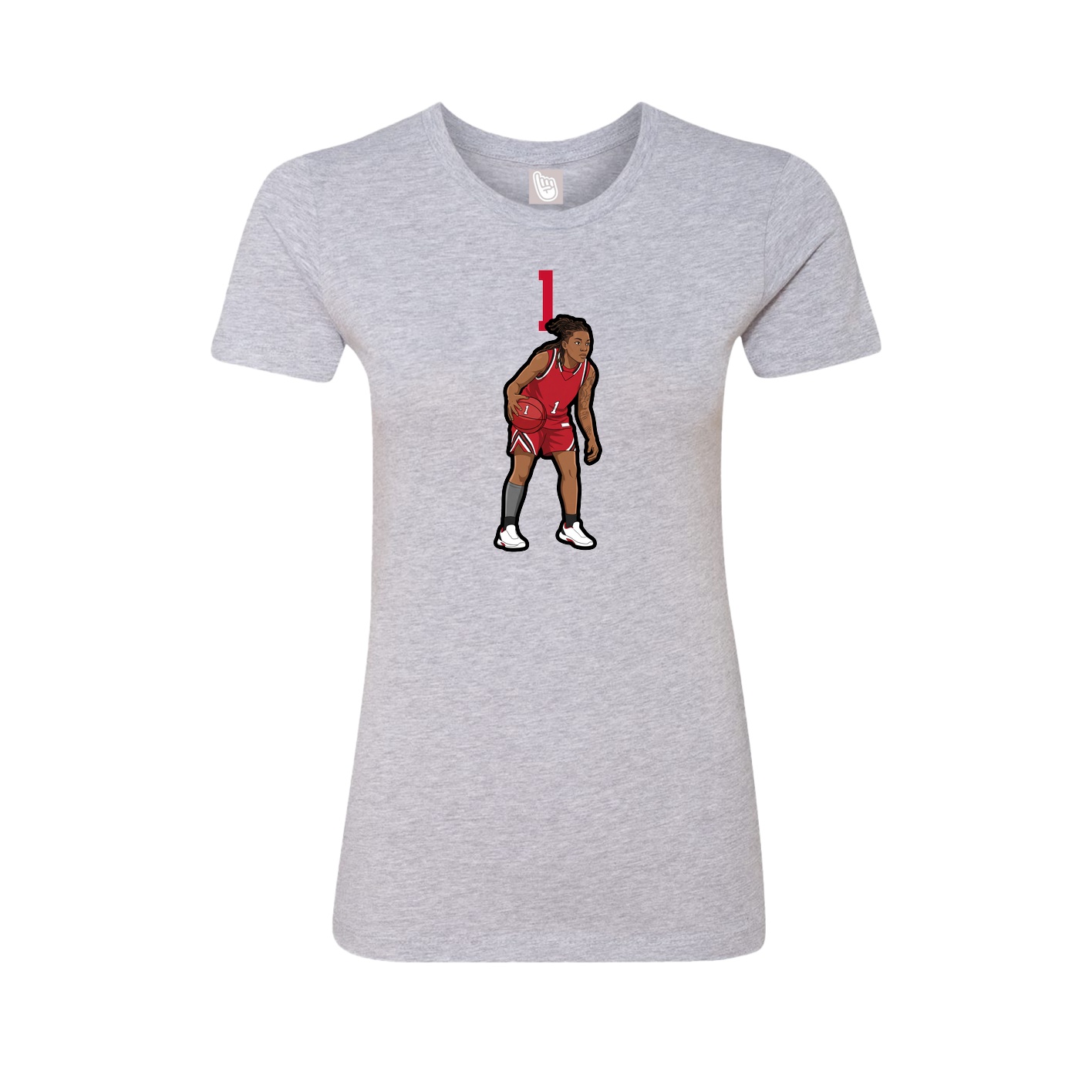 Womens Tee — Number Top in Grey