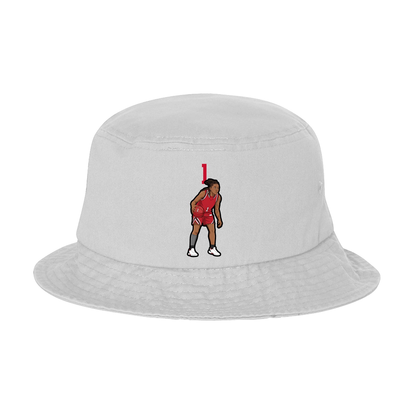 Bucket Cap — Number Top in White