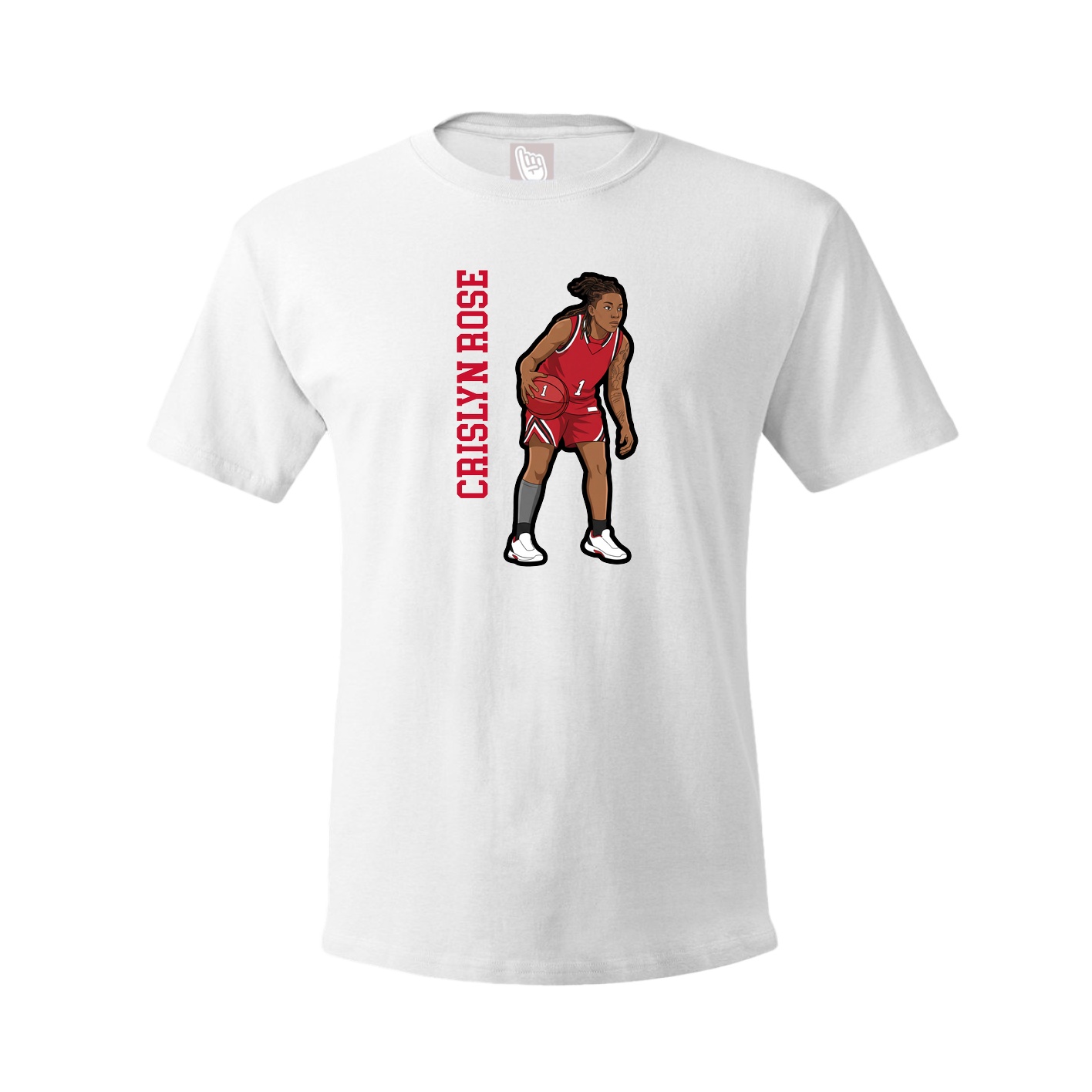 Youth Tee — Name Vertical in White