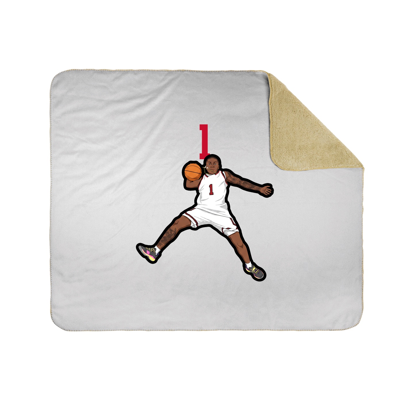 Throw Blanket — Number Top in White
