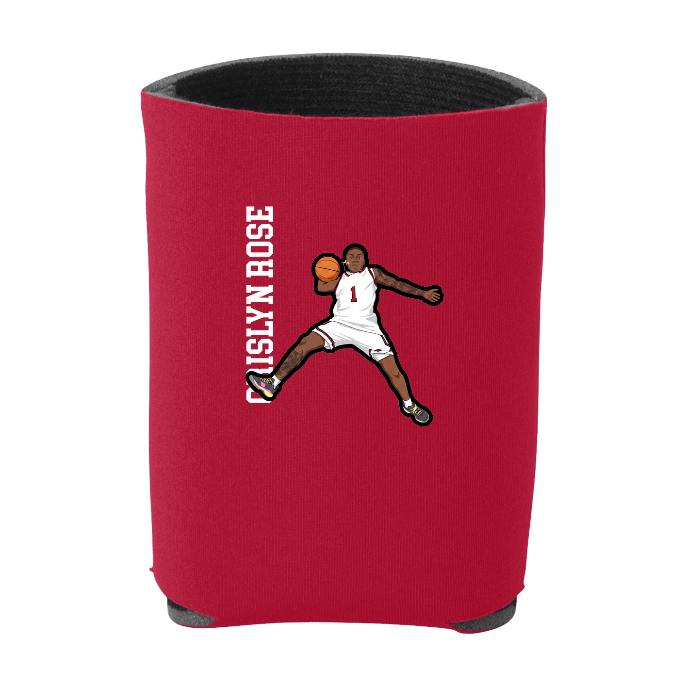 Can Holder — Name Vertical in Red