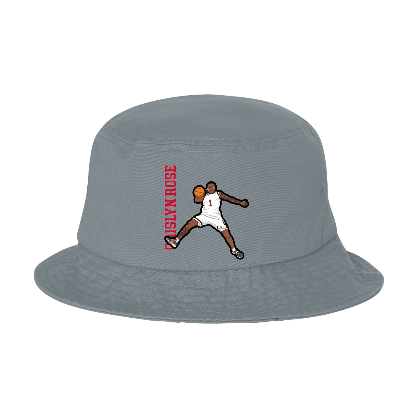 Bucket Cap — Name Vertical in Grey