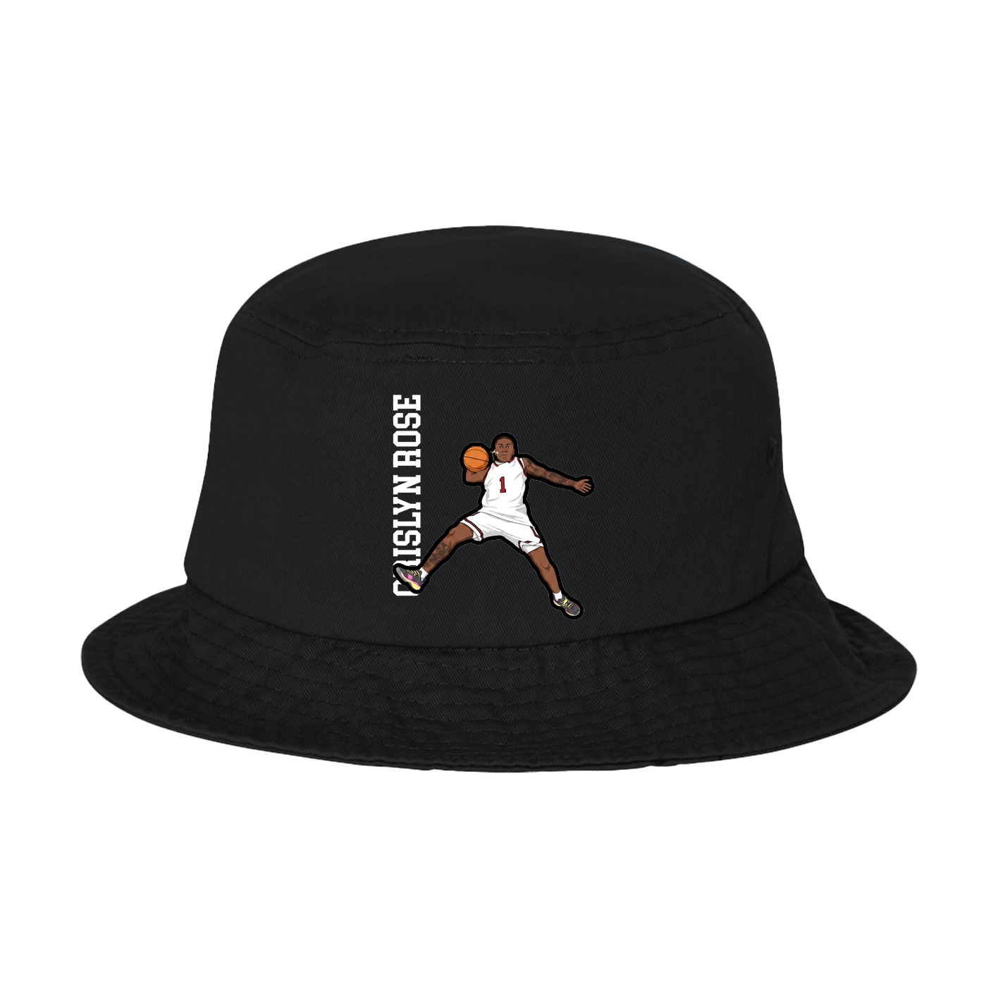 Bucket Cap — Name Vertical in Black