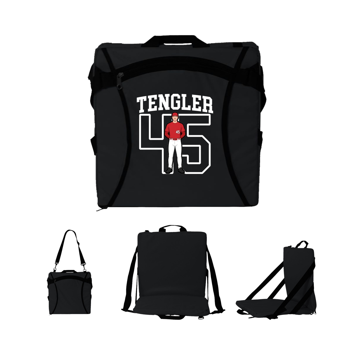Folding Stadium Seat — Shirsey in Black