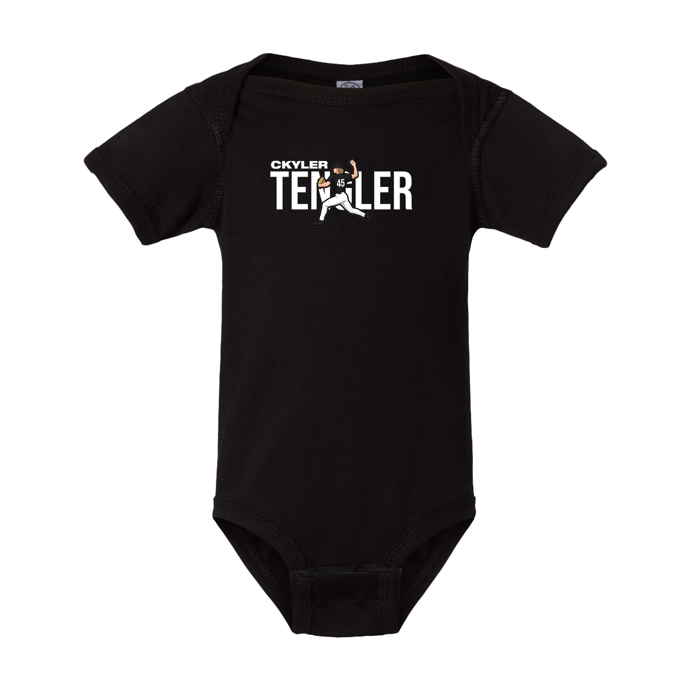 Baby Onesie — Player Name in Black