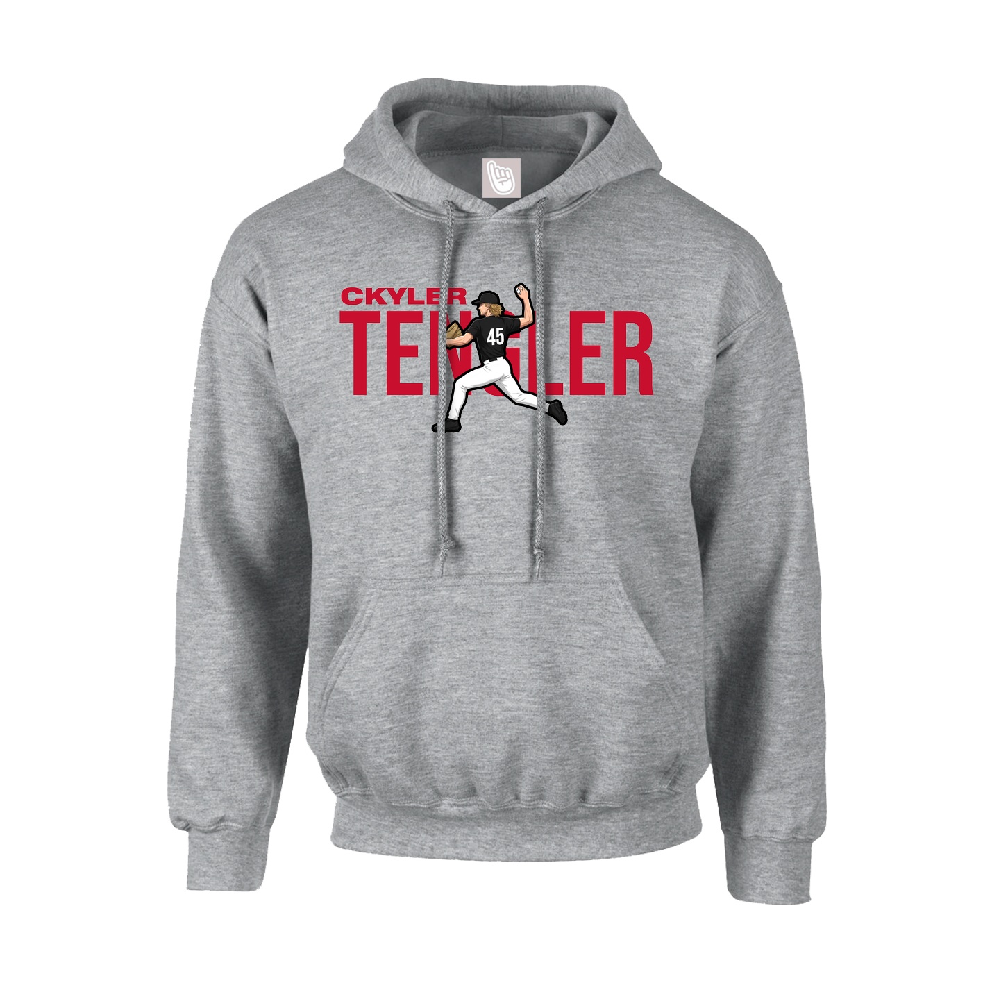 Youth Hoodie — Player Name in Grey