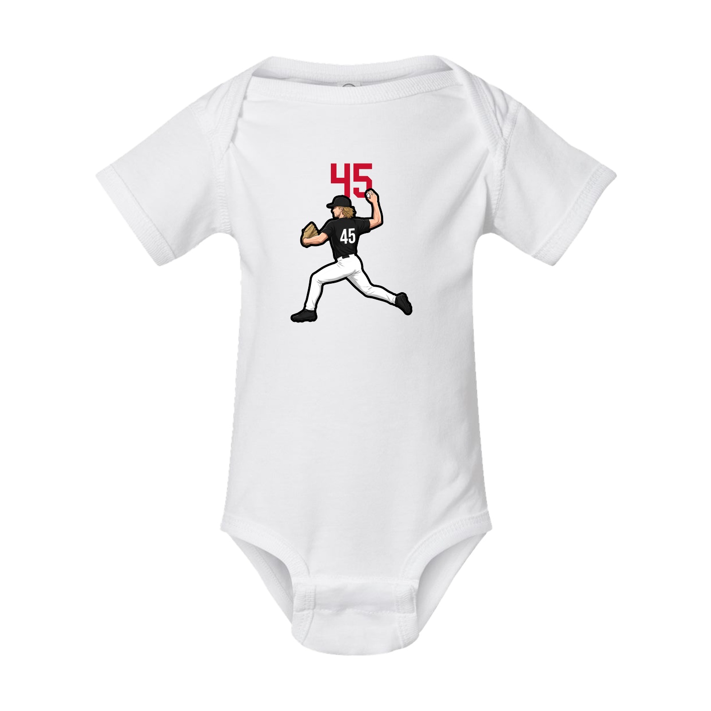Baby Onesie — Number Top in White
