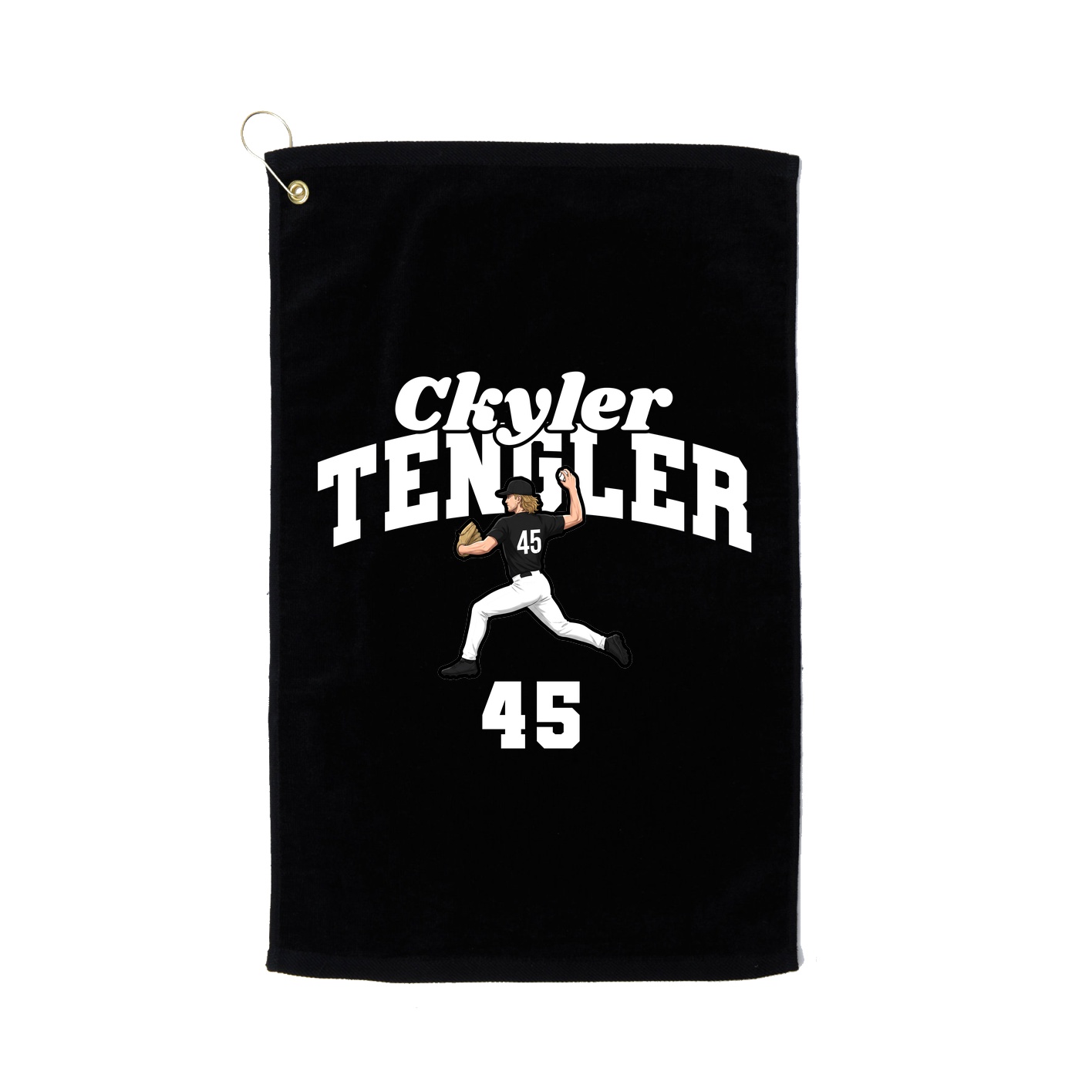 Golf Towel — Signature Arch in Black