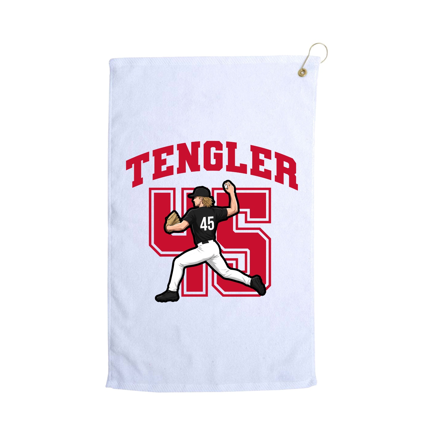 Golf Towel — Number in White