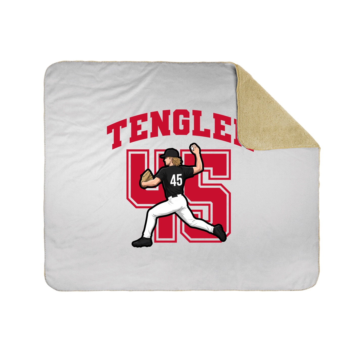 Throw Blanket — Number in White