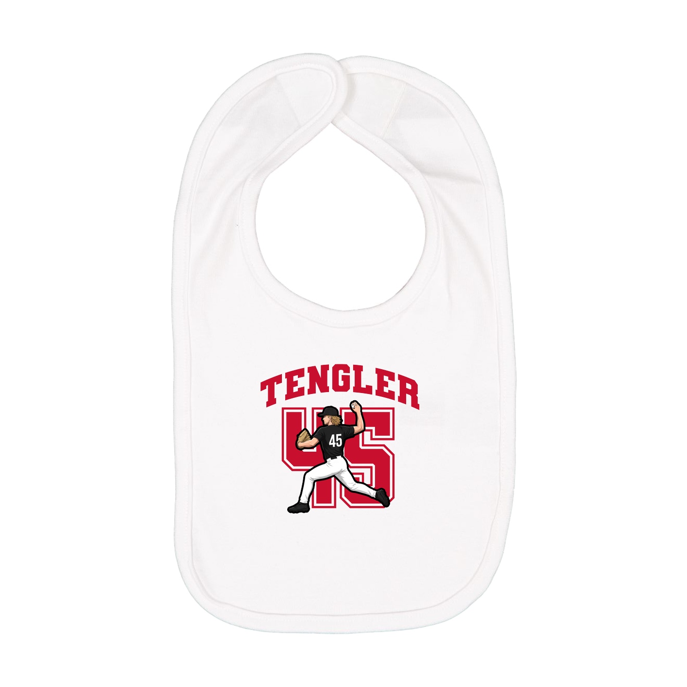 Infant Bib — Number in White