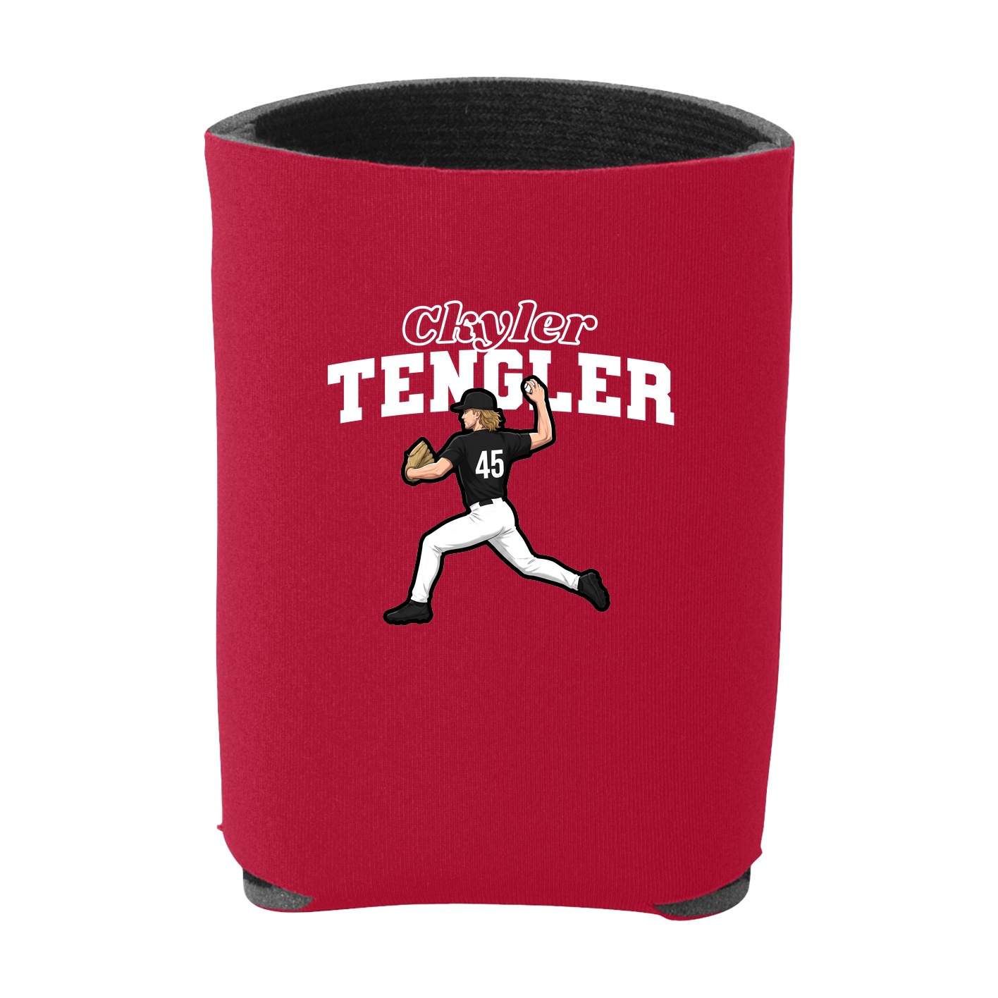 Can Holder — Name Arch in Red