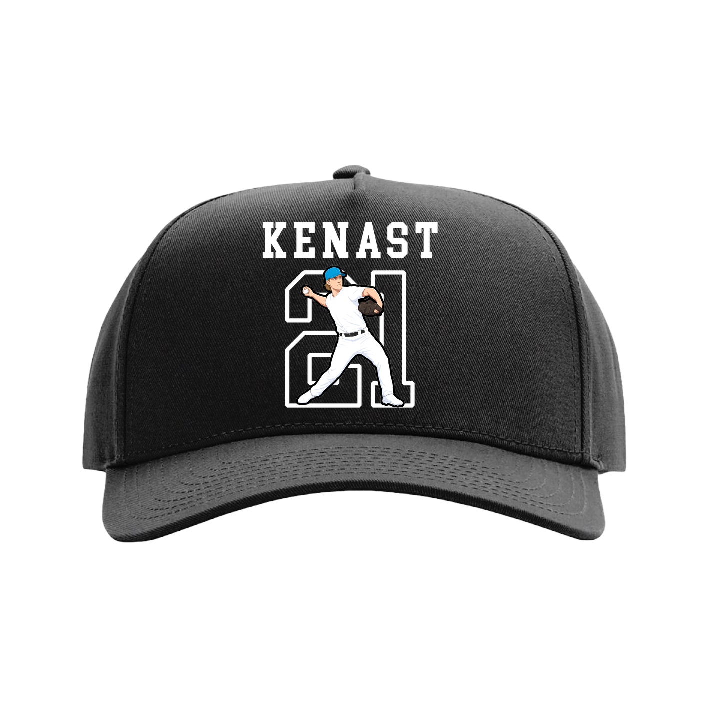 Full Fabric Five-Panel Champ Cap — Shirsey in Black