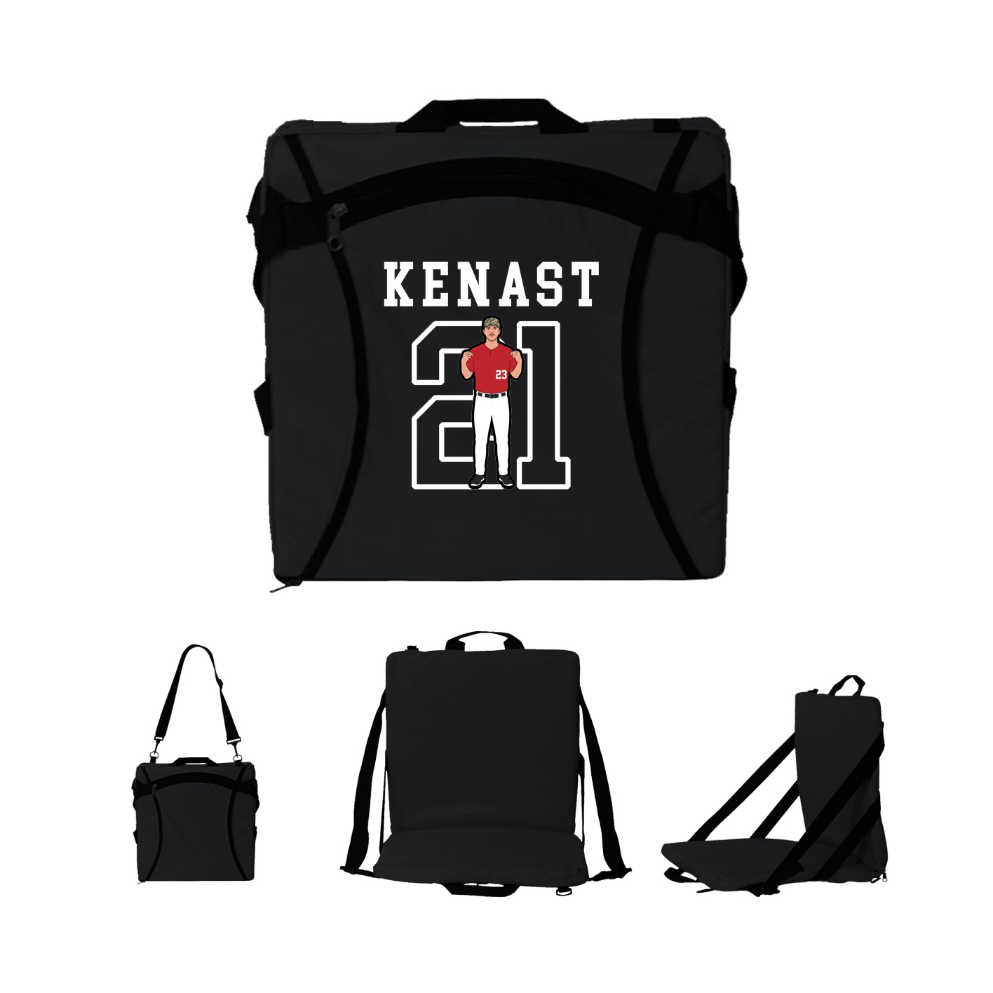 Folding Stadium Seat — Shirsey in Black
