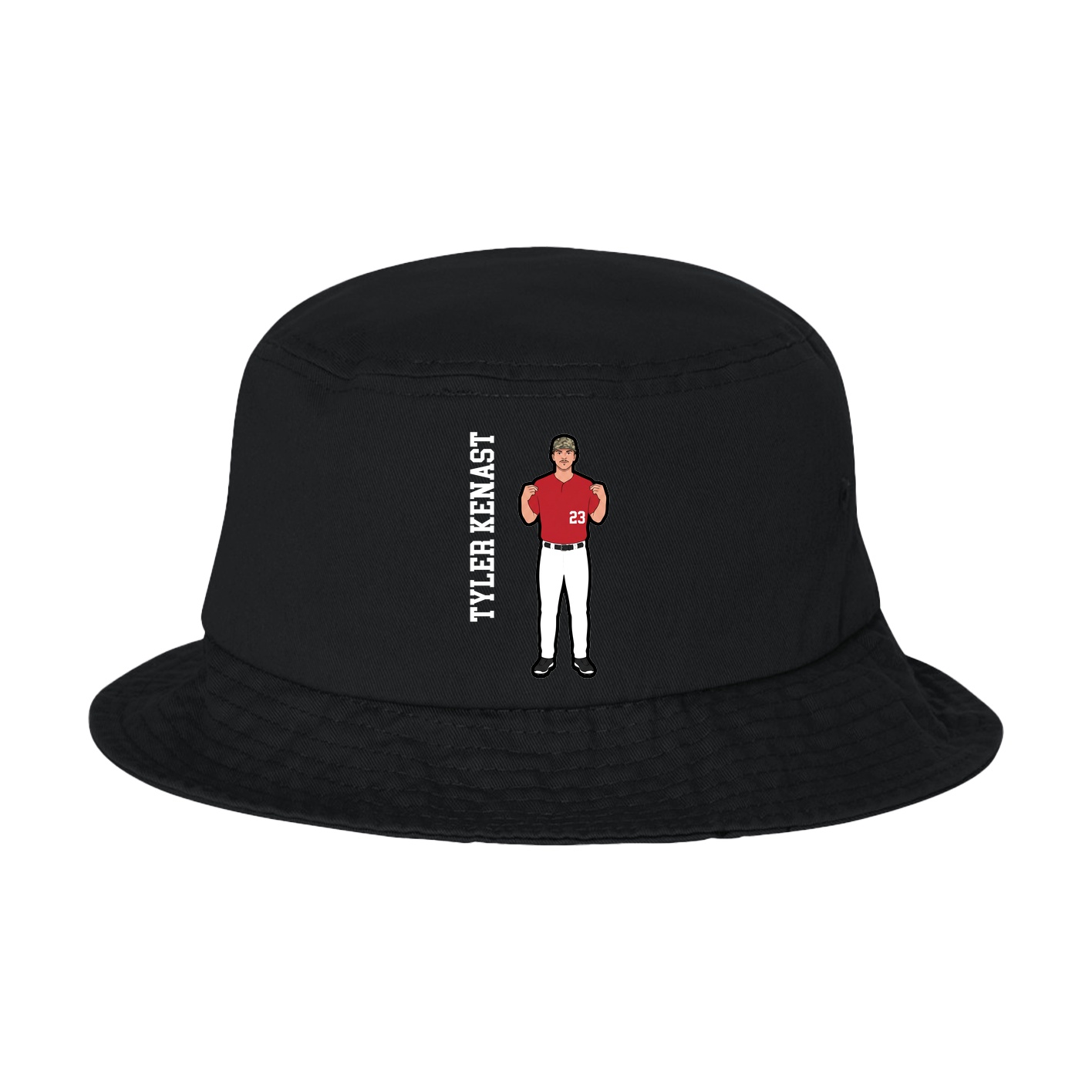 Bucket Cap — Name Vertical in Black