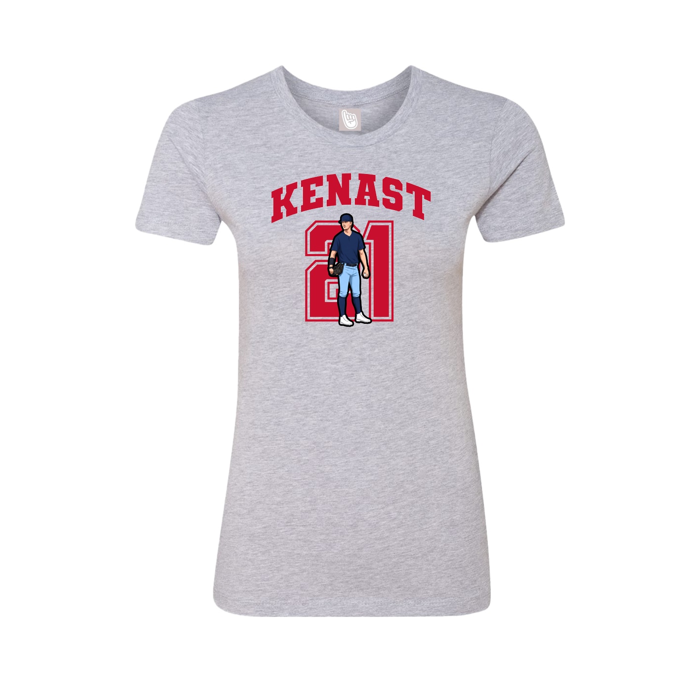 Fitted Women's Tee — Number in Grey