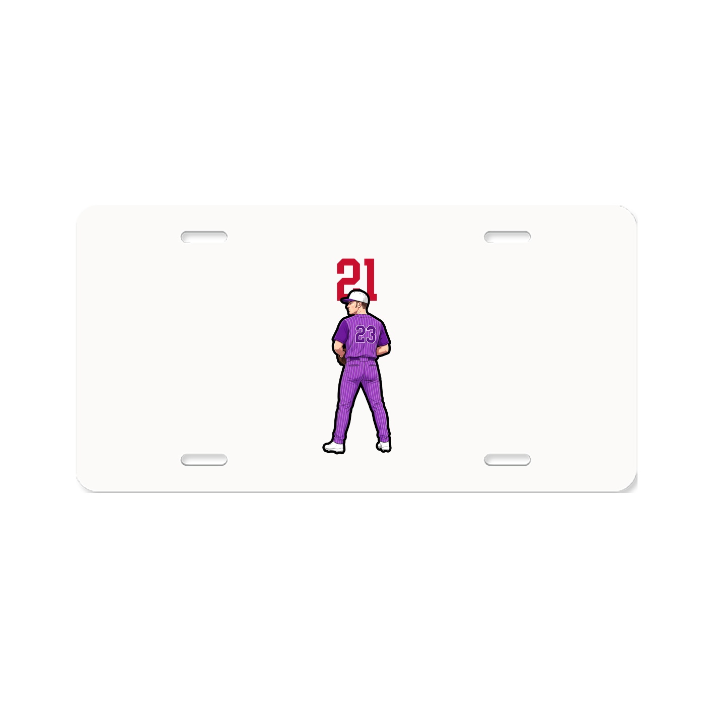 License Plate — Number Top in Classic