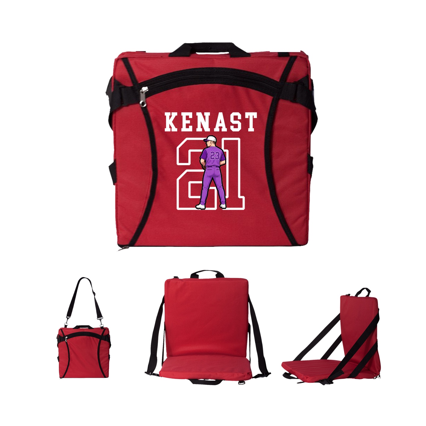 Folding Stadium Seat — Shirsey in Red