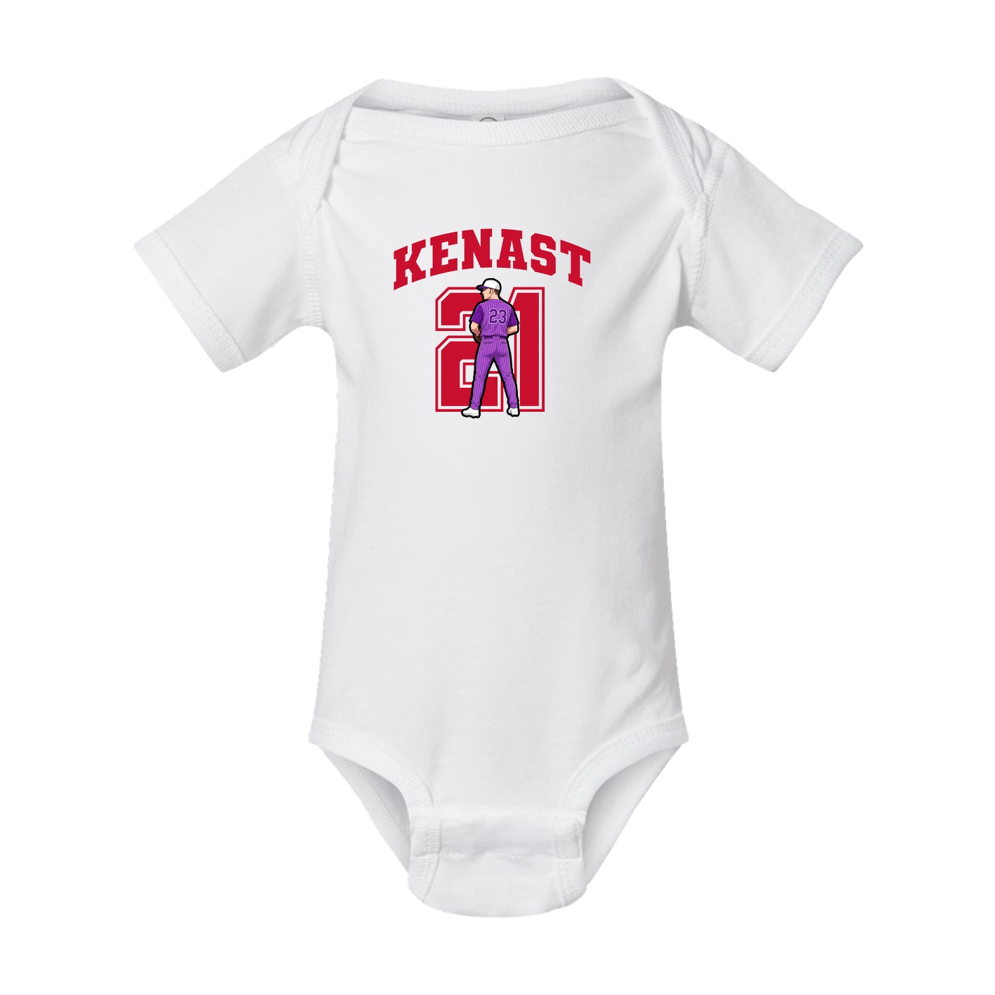 Baby Onesie — Number in White