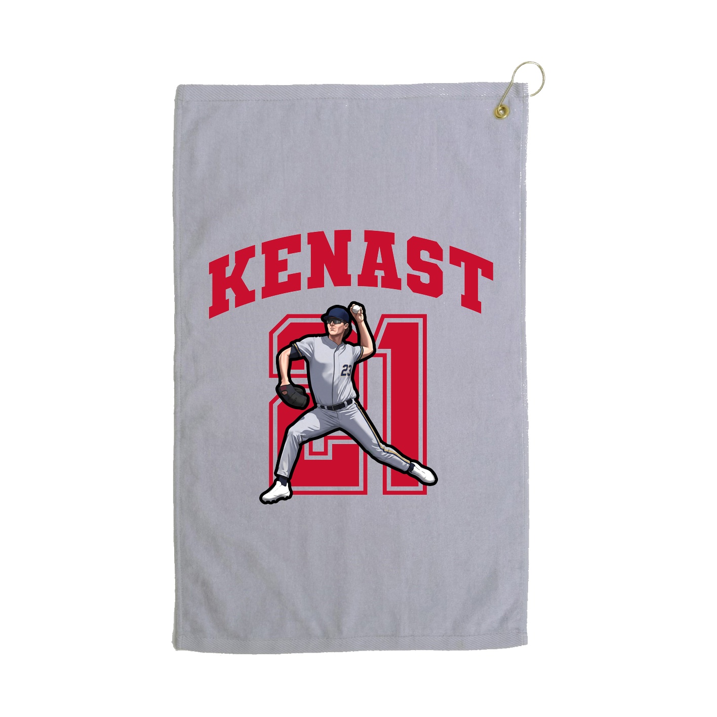 Golf Towel — Number in Grey