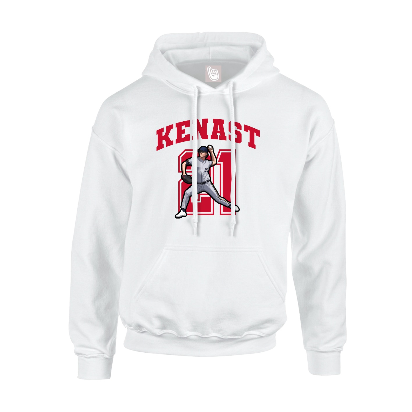 Hoodie — Number in White