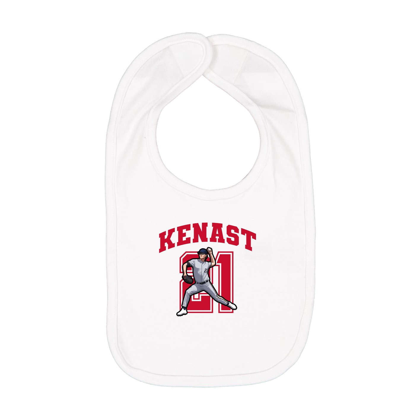 Infant Bib — Number in White