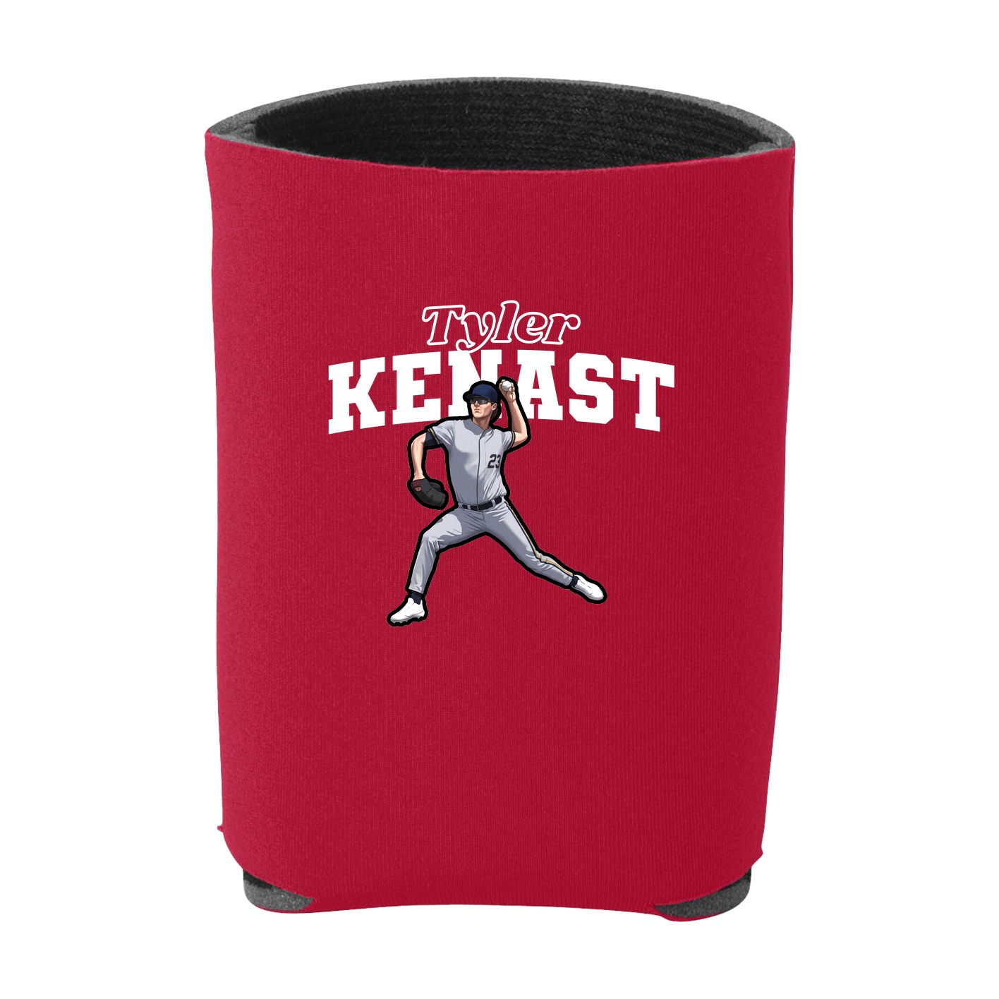 Can Holder — Name Arch in Red