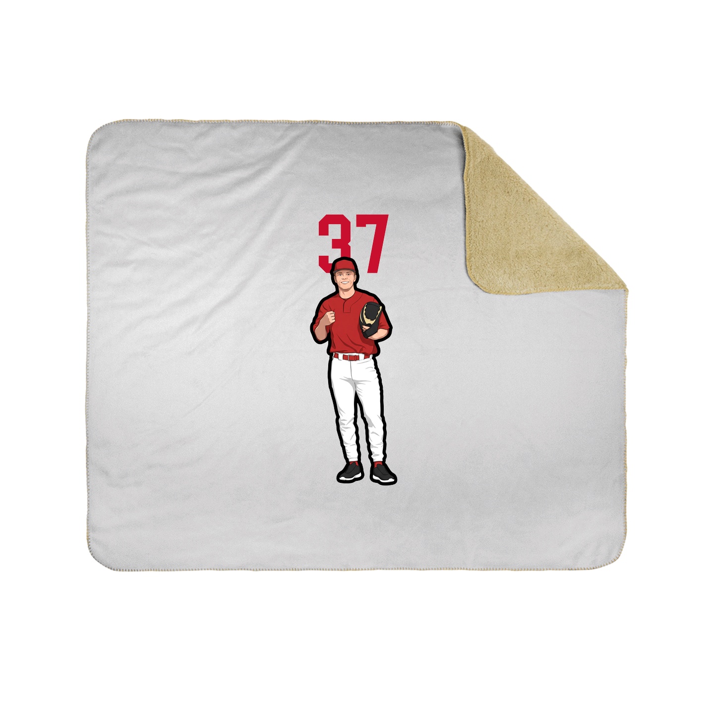 Throw Blanket — Number Top in White
