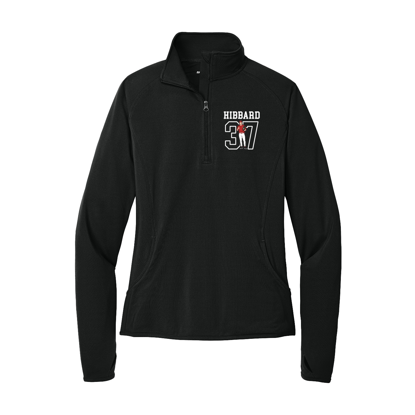 Women's Q-Zip Pullover — Shirsey in Black