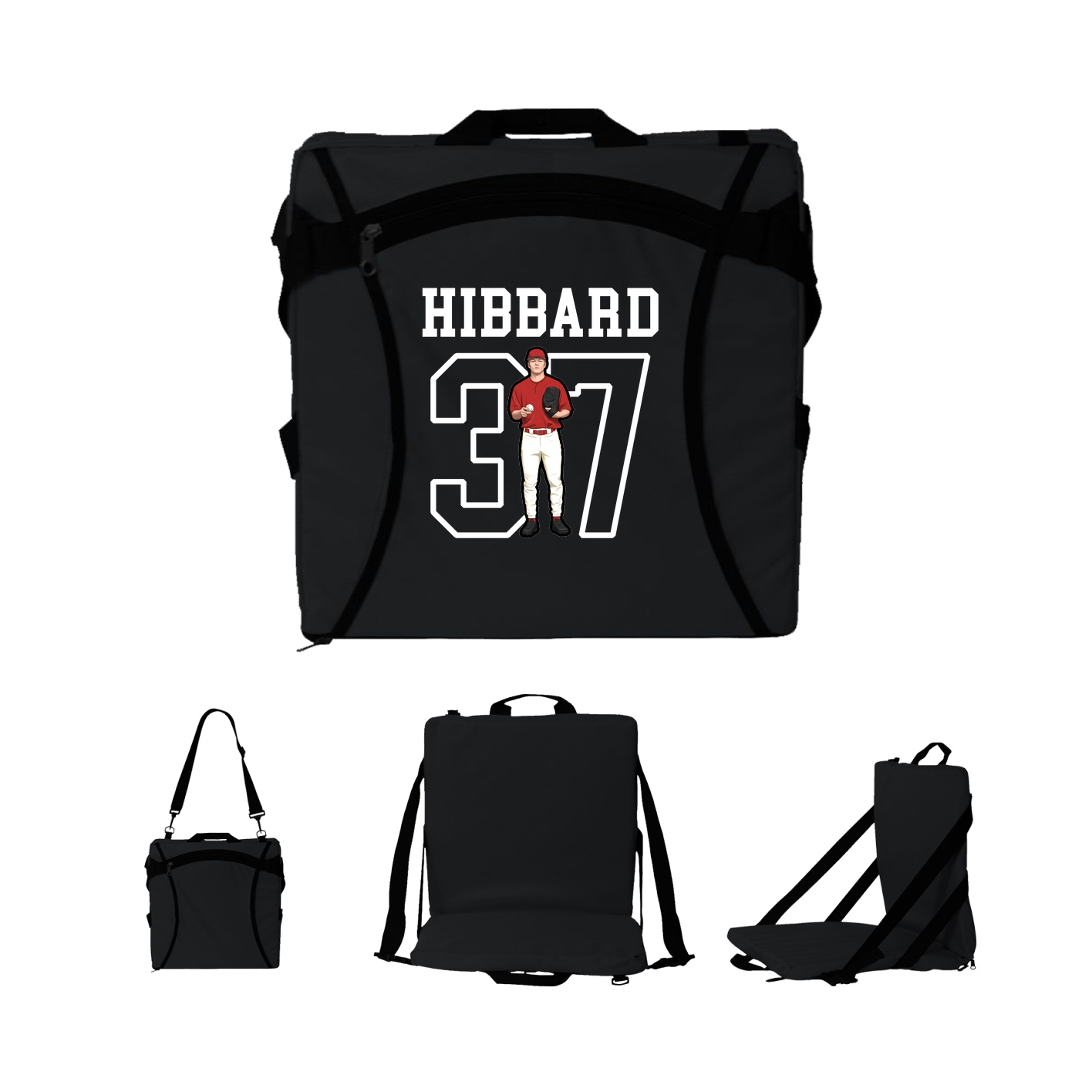 Folding Stadium Seat — Shirsey in Black