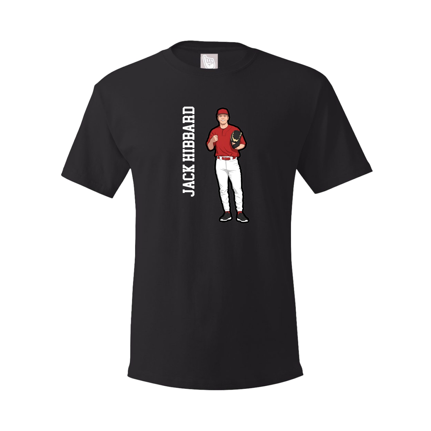 Youth Tee — Name Vertical in Black