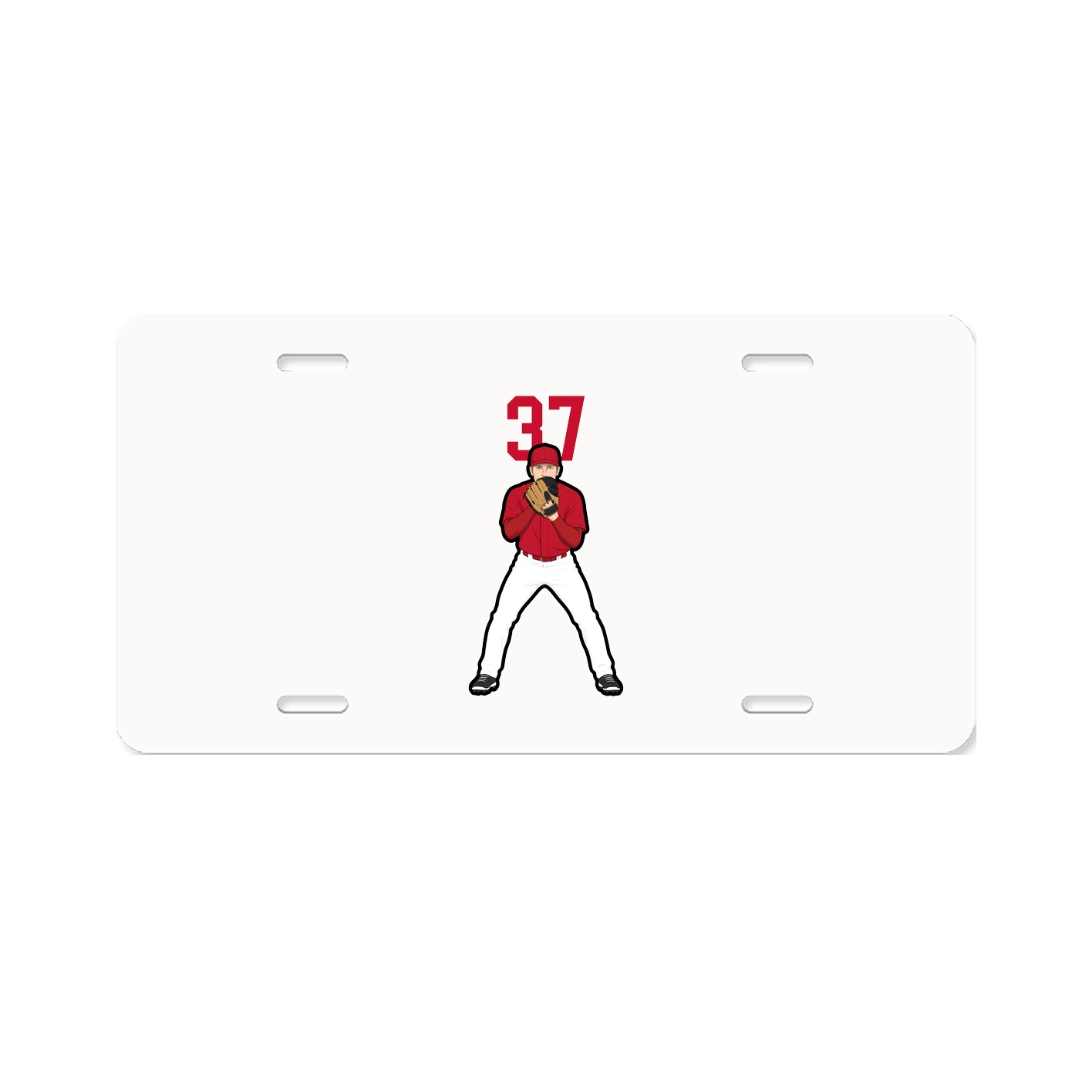 License Plate — Number Top in Classic