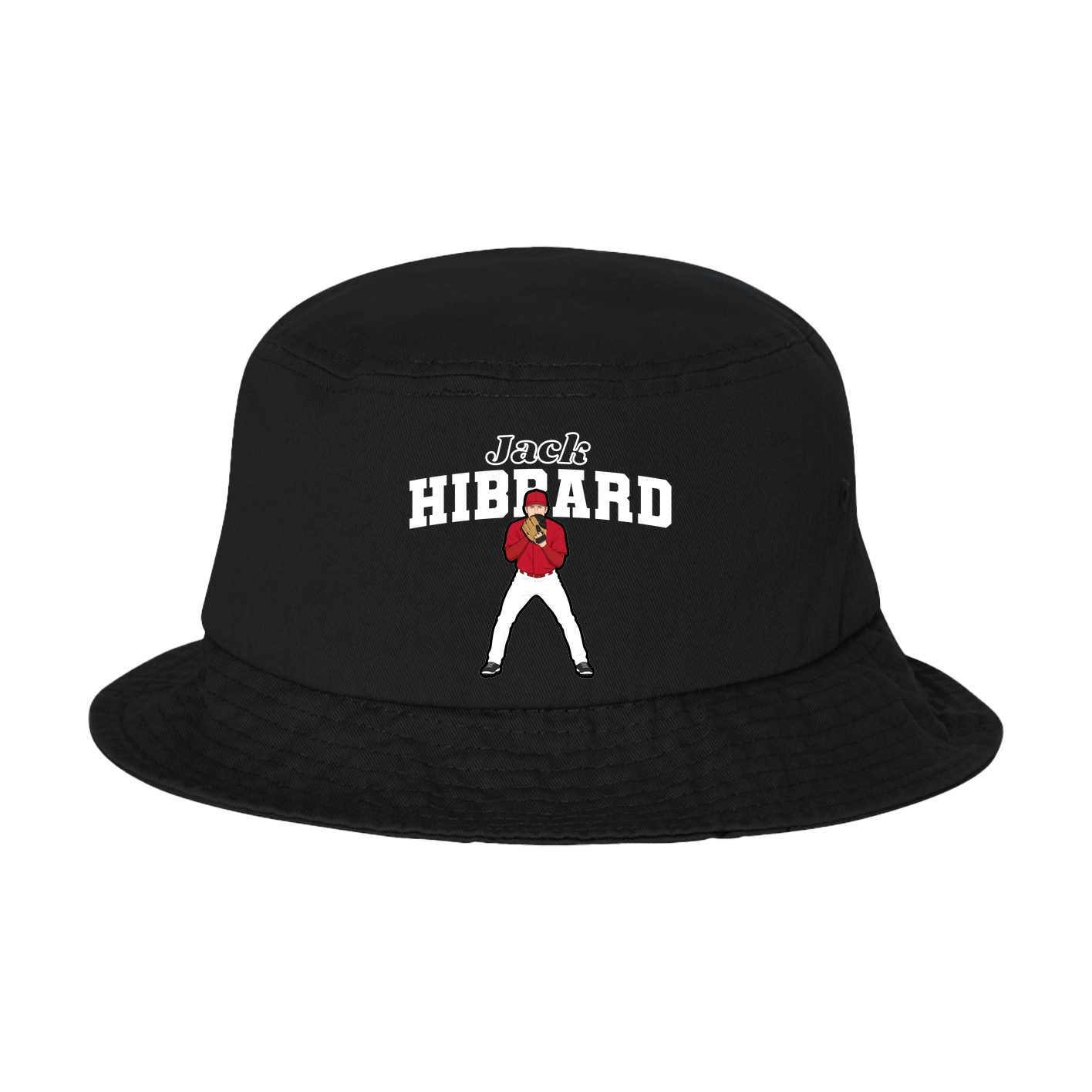 Bucket Cap — Name Arch in Black