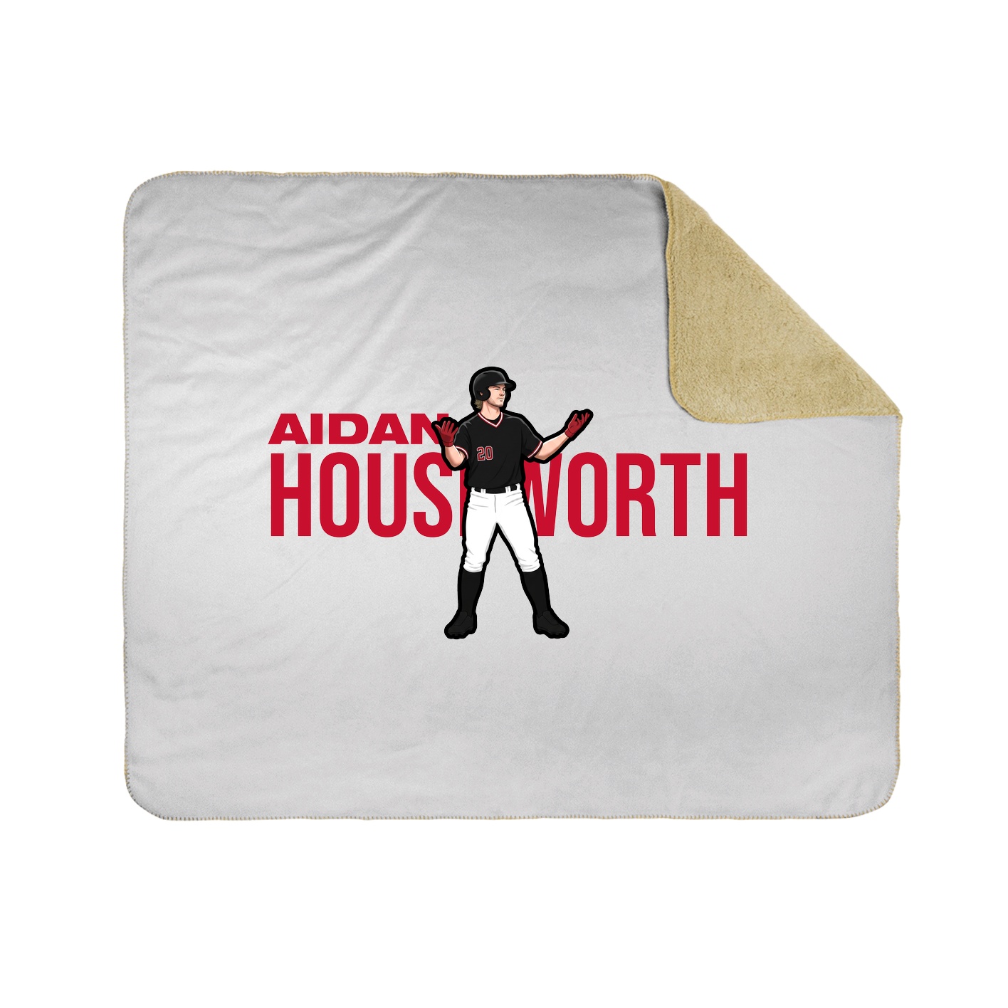 Throw Blanket — Player Name in White