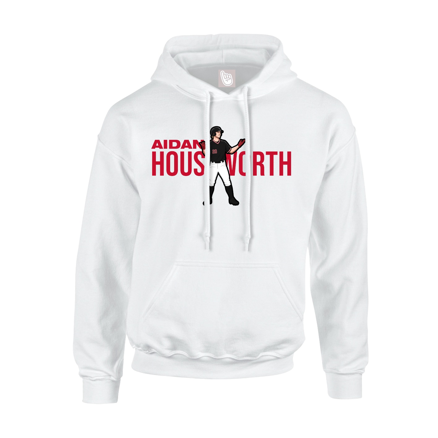 Youth Hoodie — Player Name in White