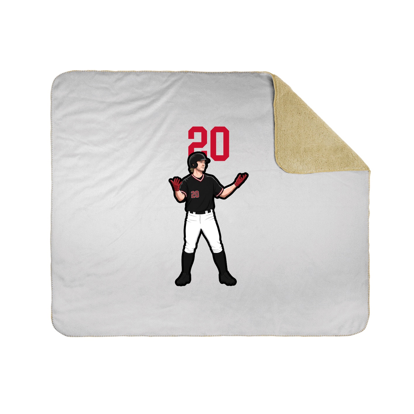 Throw Blanket — Number Top in White