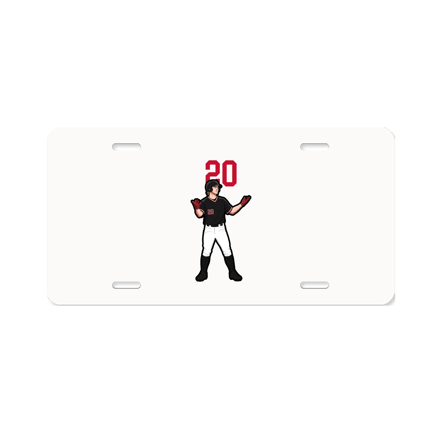 License Plate — Number Top in Classic