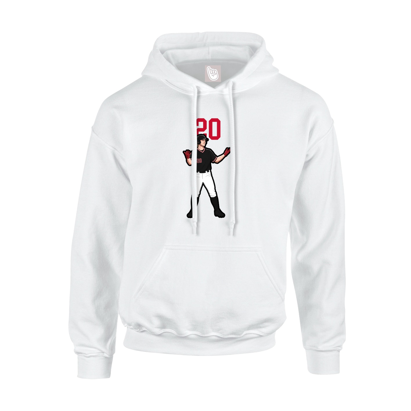 Hoodie — Number Top in White
