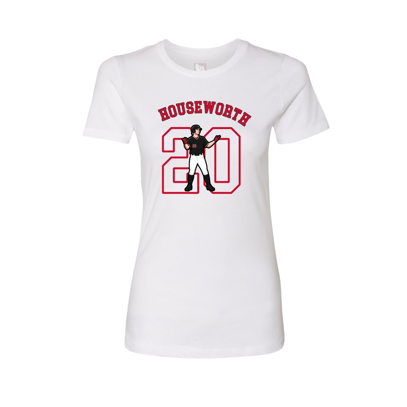 Fitted Women's Tee — Shirsey Arch in White