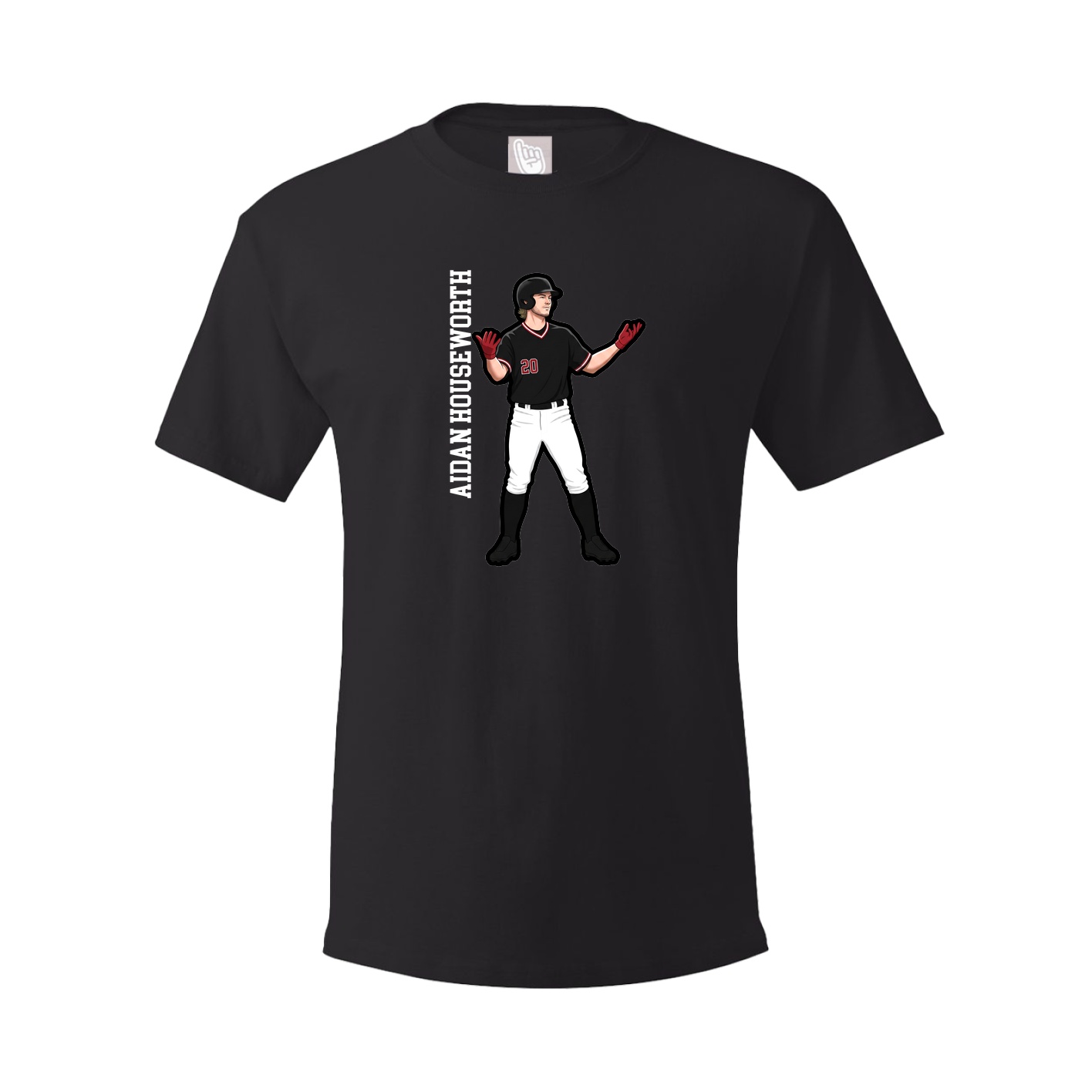 Tee — Name Vertical in Black