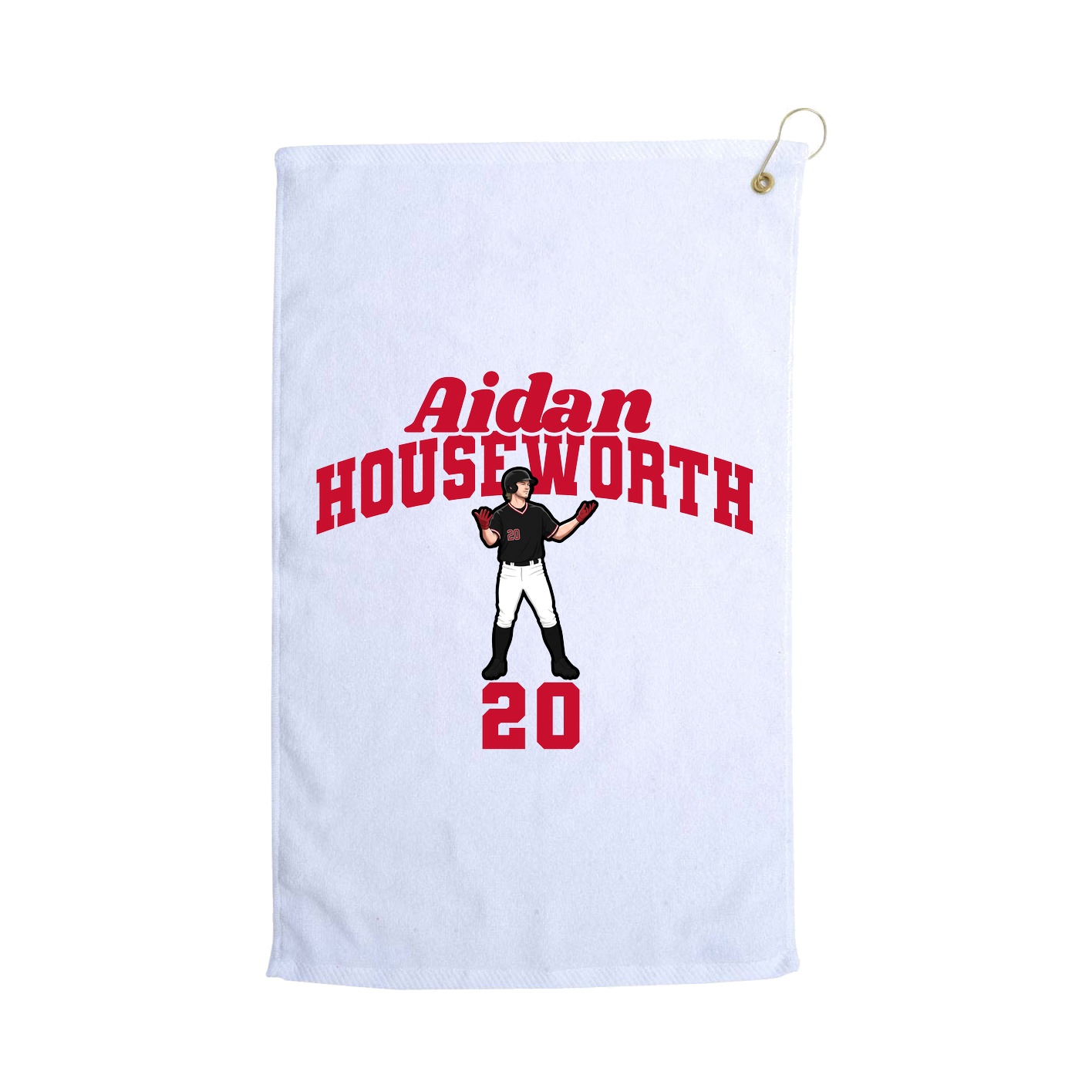 Golf Towel — Signature Arch in White