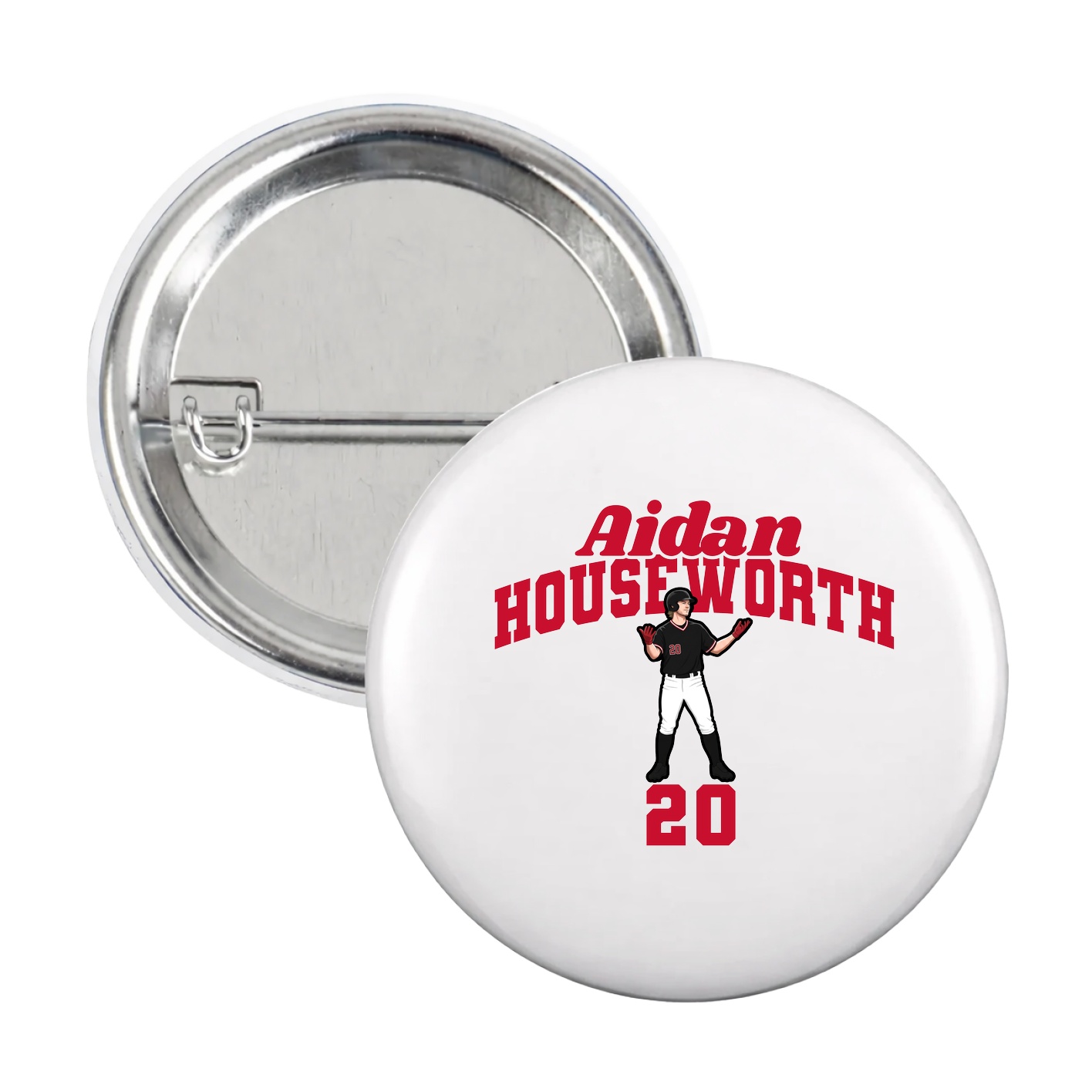 Game Day Button — Signature Arch in White