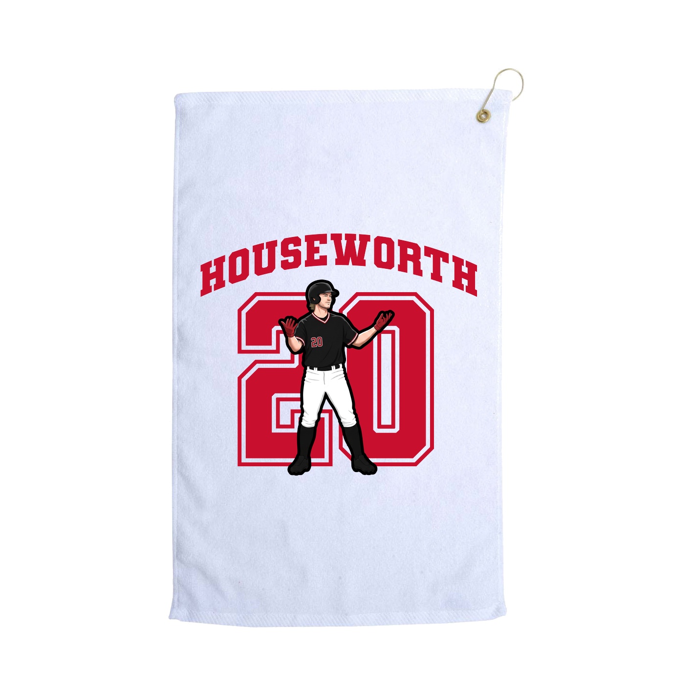 Golf Towel — Number in White