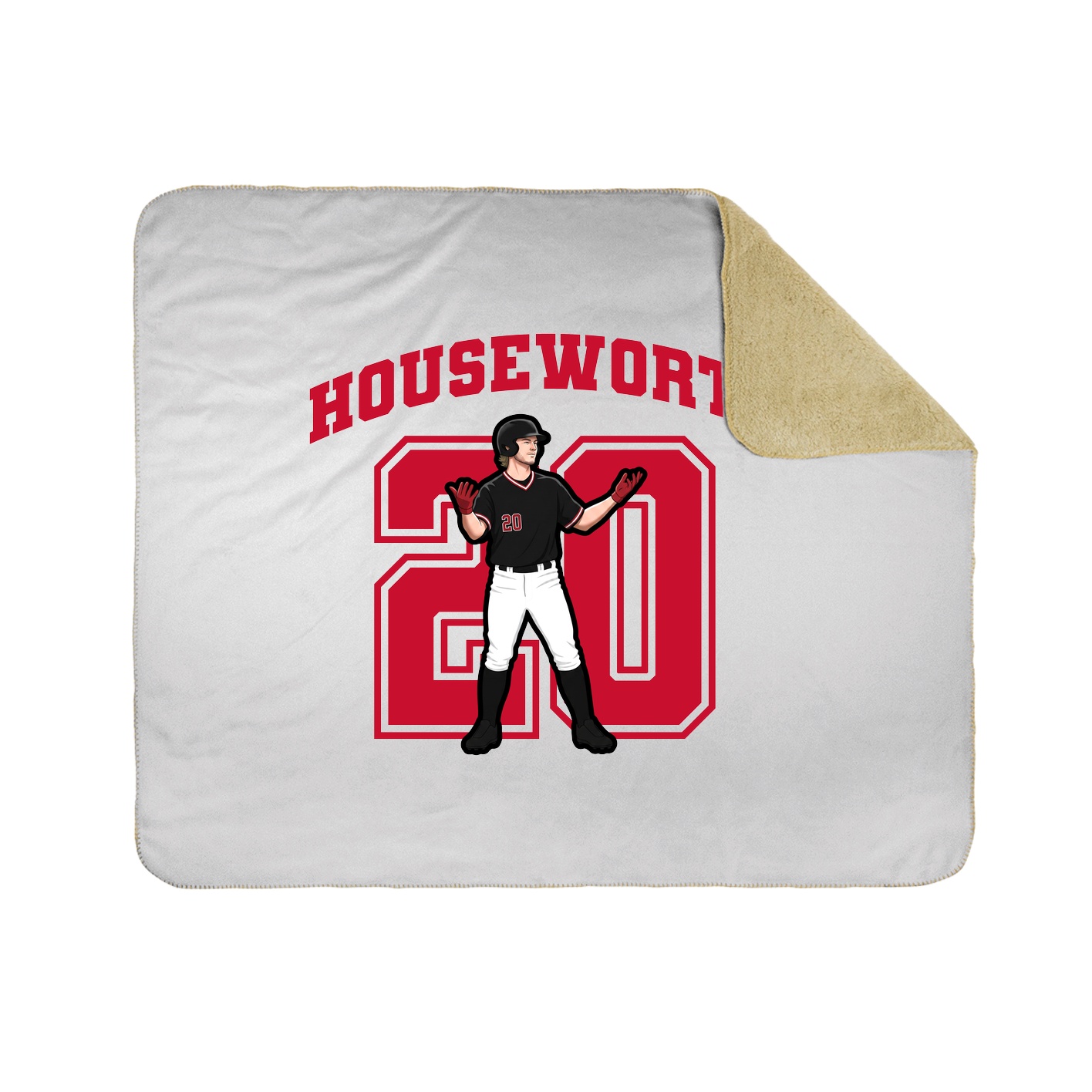 Throw Blanket — Number in White